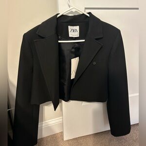 Zara cropped blazer NWT